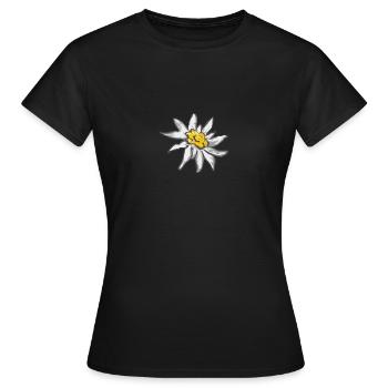 Edelweiss - T-shirt Femme - noir - Devant - AI Model Female 172 dark (172cm)