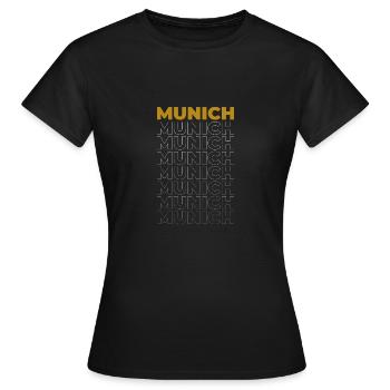 Munich - T-shirt Femme - noir - Devant - AI Model Female 172 dark (172cm)