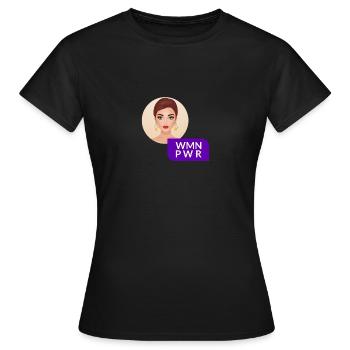 WMN PWR - Visage Féminin - 01 - T-shirt Femme - noir - Devant - AI Model Female 172 dark (172cm)
