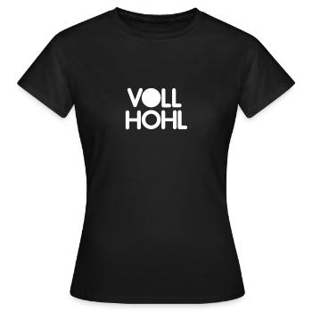 voll hohl - Frauen T-Shirt - Schwarz - Vorne - AI Model Female 172 dark (172cm)