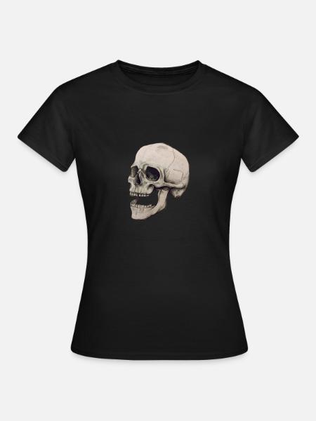 crâne squelette - T-shirt Femme - noir