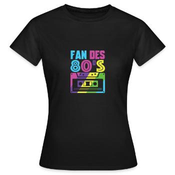 fan des 80s - T-shirt Femme - noir - Devant - AI Model Female 172 dark (172cm)