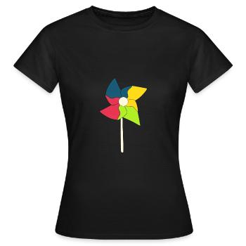 Windrad Windräder - Frauen T-Shirt - Schwarz - Vorne - AI Model Female 172 dark (172cm)