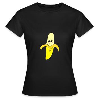 Banane Kawaii Fruits Kawaii Fruit Kawaii - T-shirt Femme - noir - Devant - AI Model Female 172 dark (172cm)