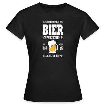 Bier - Frauen T-Shirt - Schwarz - Vorne - AI Model Female 172 dark (172cm)