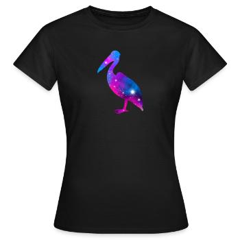 Galaxy Pelican - Frauen T-Shirt - Schwarz - Vorne - AI Model Female 172 dark (172cm)