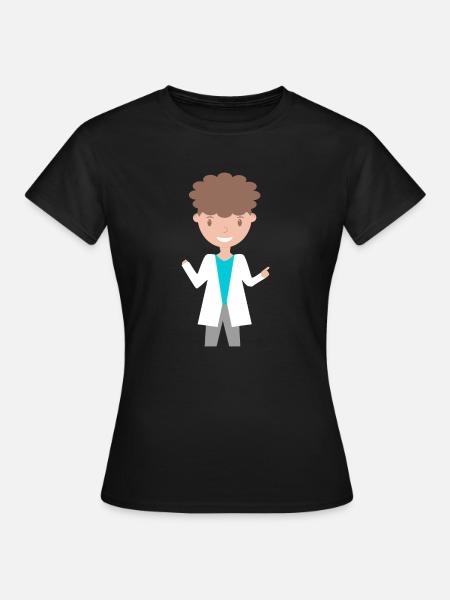 Person Illustratiert (Malte) - Frauen T-Shirt - Schwarz