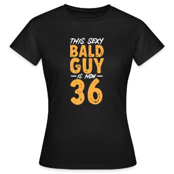 Bald Head Baldness Beard Bald Head - Women's T-Shirt - black - Front - AI Model Female 172 dark (172cm)