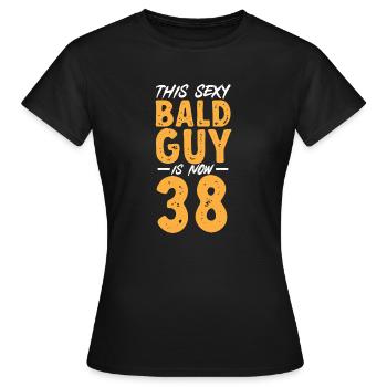 Bald Head Baldness Beard Bald Head - Women's T-Shirt - black - Front - AI Model Female 172 dark (172cm)