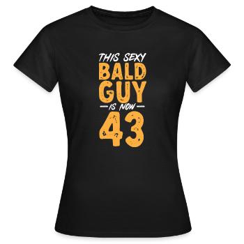 Bald Head Baldness Beard Bald Head - Women's T-Shirt - black - Front - AI Model Female 172 dark (172cm)