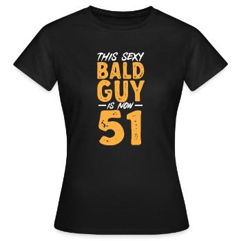 Bald Head Baldness Beard Bald Head - Women's T-Shirt - black - Front - AI Model Female 172 dark (172cm)