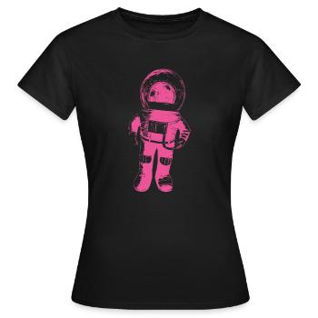 Pink Spaceman - Frauen T-Shirt - Schwarz - Vorne - AI Model Female 172 dark (172cm)