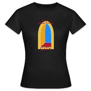 KECH CITY WINDOW 2 - T-shirt Femme - noir - Devant - AI Model Female 172 dark (172cm)