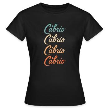Dire cabriolet aux couleurs vintage cabriolet rétro - T-shirt Femme - noir - Devant - AI Model Female 172 dark (172cm)