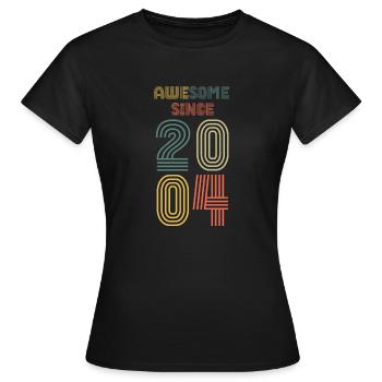 20e anniversaire 2004 - T-shirt Femme - noir - Devant - AI Model Female 172 dark (172cm)