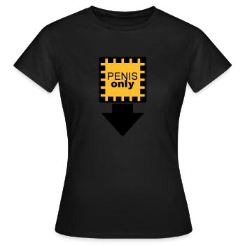penis_only - T-shirt Femme - noir - Devant - AI Model Female 172 dark (172cm)