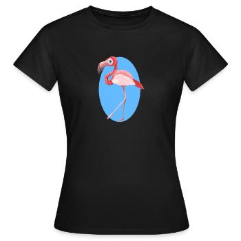 flamant - T-shirt Femme - noir - Devant - AI Model Female 172 dark (172cm)