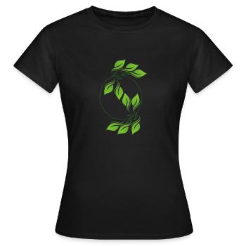 Blattliebe - Frauen T-Shirt - Schwarz - Vorne - AI Model Female 172 dark (172cm)