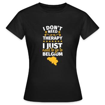 Belgique cadeaux rigolotes belges - T-shirt Femme - noir - Devant - AI Model Female 172 dark (172cm)