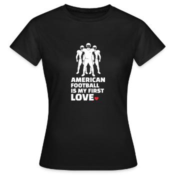 J’adore le football américain élégant - T-shirt Femme - noir - Devant - AI Model Female 172 dark (172cm)