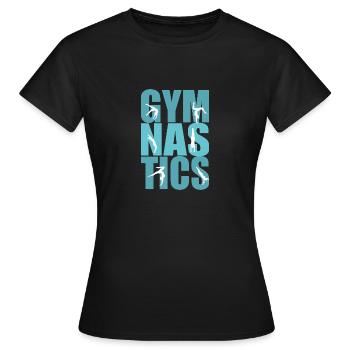 gymnastics, gymnast; Gymnastics - Women's T-Shirt - black - Front - AI Model Female 172 dark (172cm)