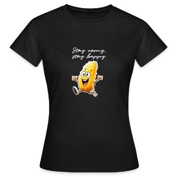 Restez ringard, restez heureux ! - T-shirt Femme - noir - Devant - AI Model Female 172 dark (172cm)