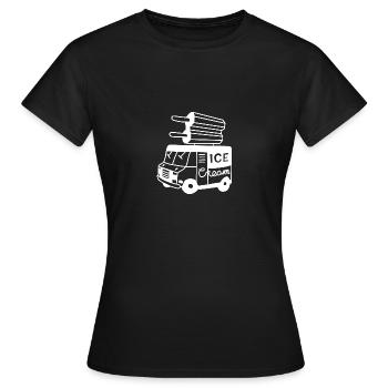 Ice Cream camion de glace summer - T-shirt Femme - noir - Devant - AI Model Female 172 dark (172cm)