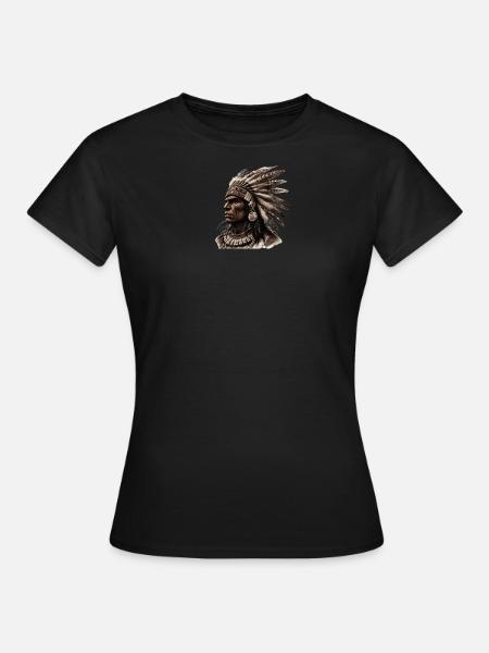 Indigenous Figure - Frauen T-Shirt - Schwarz