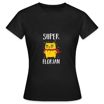 Florian - Frauen T-Shirt - Schwarz - Vorne - AI Model Female 172 dark (172cm)