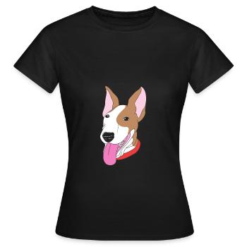 Bull terrier - T-shirt Femme - noir - Devant - AI Model Female 172 dark (172cm)