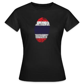 Empreintes digitales - Thaïlande - T-shirt Femme - noir - Devant - AI Model Female 172 dark (172cm)