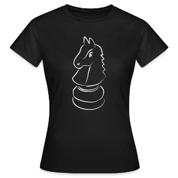 schach springer - Frauen T-Shirt - Schwarz - Vorne - AI Model Female 172 dark (172cm)