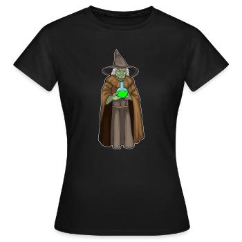 Potion magique d’Halloween de sorcière - T-shirt Femme - noir - Devant - AI Model Female 172 dark (172cm)