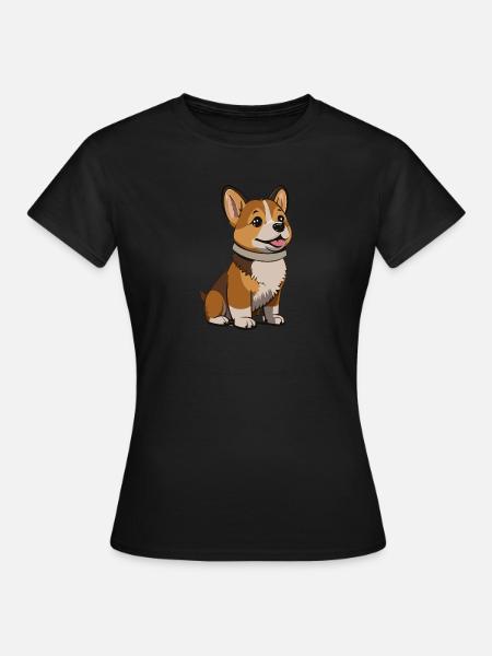 süßer Hund - Frauen T-Shirt - Schwarz
