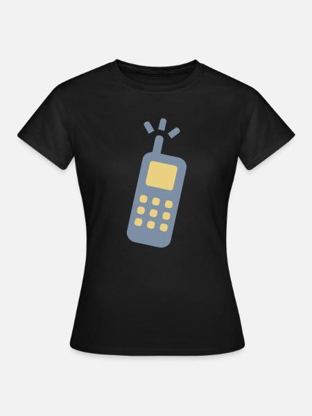 phone cellphone cell phone landline - Women's T-Shirt - black