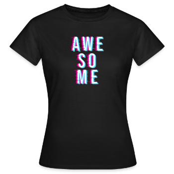 AWESOME - Women's T-Shirt - black - Front - AI Model Female 172 dark (172cm)