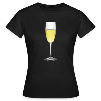 Verre au - T-shirt Femme - noir - Devant - AI Model Female 172 dark (172cm)
