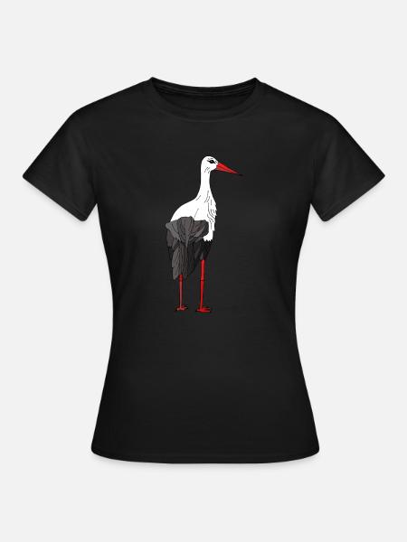 Storch - Frauen T-Shirt - Schwarz