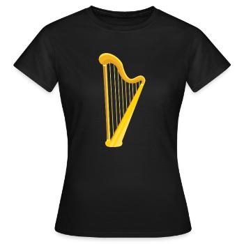 Harpe - T-shirt Femme - noir - Devant - AI Model Female 172 dark (172cm)