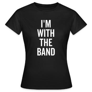 Je suis avec le groupe - T-shirt Femme - noir - Devant - AI Model Female 172 dark (172cm)