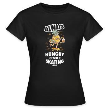 Toujours affamé de patinage - T-shirt Femme - noir - Devant - AI Model Female 172 dark (172cm)