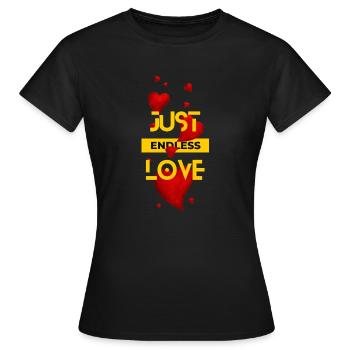 Endlose Liebe - Frauen T-Shirt - Schwarz - Vorne - AI Model Female 172 dark (172cm)
