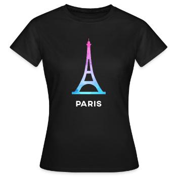 Paris Capitale France - T-shirt Femme - noir - Devant - AI Model Female 172 dark (172cm)