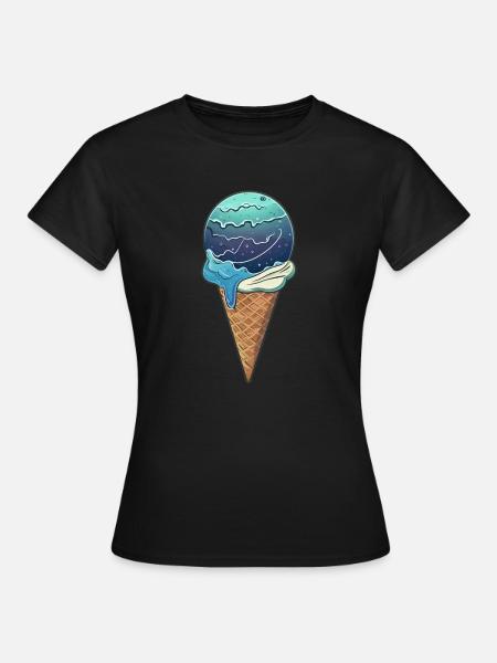 Eis-Planet Uranus - Frauen T-Shirt - Schwarz
