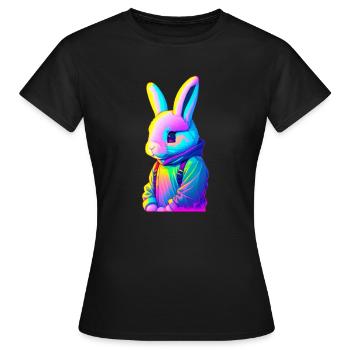 Rabbit Urban Style - Women's T-Shirt - black - Front - AI Model Female 172 dark (172cm)