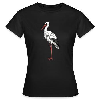 Stork - Women's T-Shirt - black - Front - AI Model Female 172 dark (172cm)