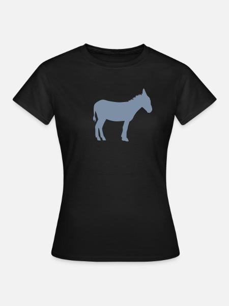 Esel - Frauen T-Shirt - Schwarz