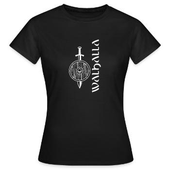 Valhalla Viking Vikings Bjoern Eisenseite - Frauen T-Shirt - Schwarz - Vorne - AI Model Female 172 dark (172cm)