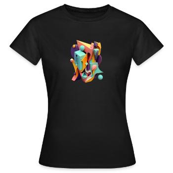 .3D - Women's T-Shirt - black - Front - AI Model Female 172 dark (172cm)