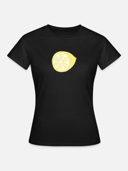 zitrone halbiert - Frauen T-Shirt - Schwarz